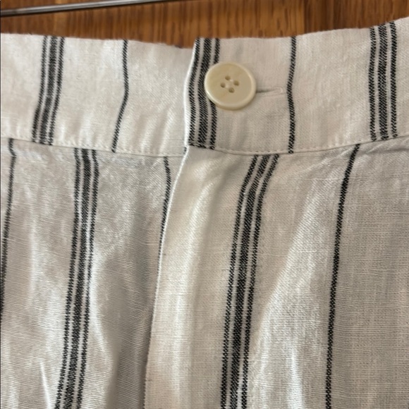 NWT Central Park Wesr Striped Wide-Leg Pants linen Medium - Picture 3 of 5